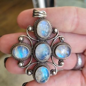 Moonstone sterling silver handmade pendant
